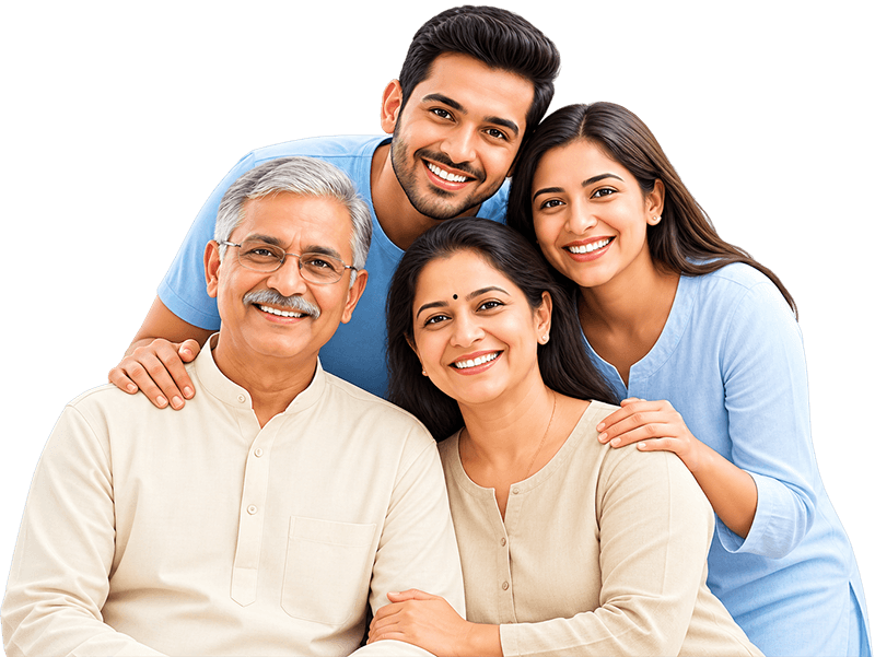 Family supported by Swasth365 personalized care