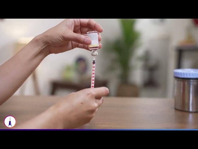 How to inject short & intermediate acting insulin using same syringe Hindi